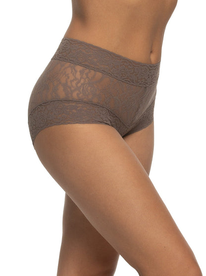 Felina Signature Stretch Lace Hi-Waisted Boyleg Panty - Mink