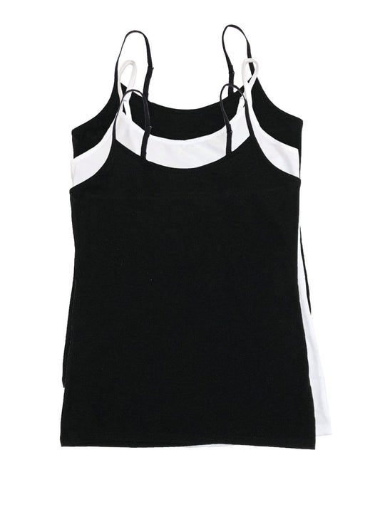Felina Cotton Modal Stretch Camisole 3-Pack - Black White