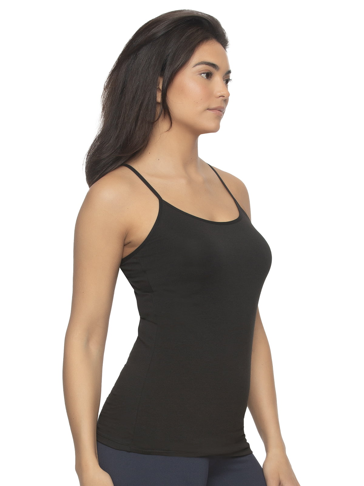 Felina Cotton Modal Stretch Camisole 4-Pack - Black White Taupe