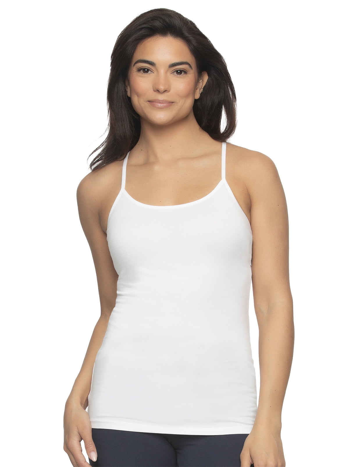 Felina Cotton Modal Stretch Camisole 4-Pack - Black White Taupe