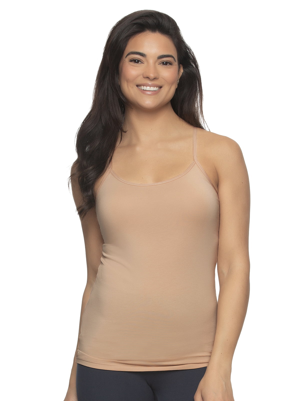 Felina Cotton Modal Stretch Camisole 4-Pack - Black White Taupe
