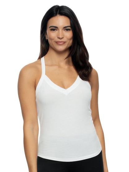 Felina Pima Cotton Stretch Racerback Tank 2-Pack - Tuxedo