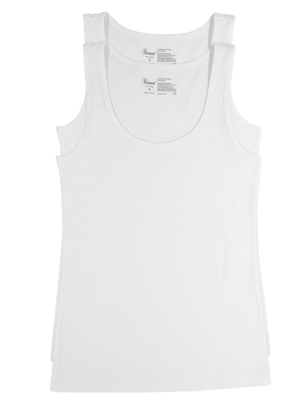 Felina Cotton Modal Stretch Layering Tank Top 2-Pack - Tuxedo