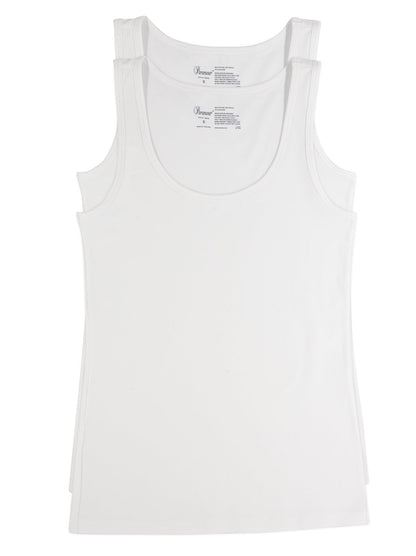 Felina Cotton Modal Stretch Layering Tank Top 2-Pack - Tuxedo