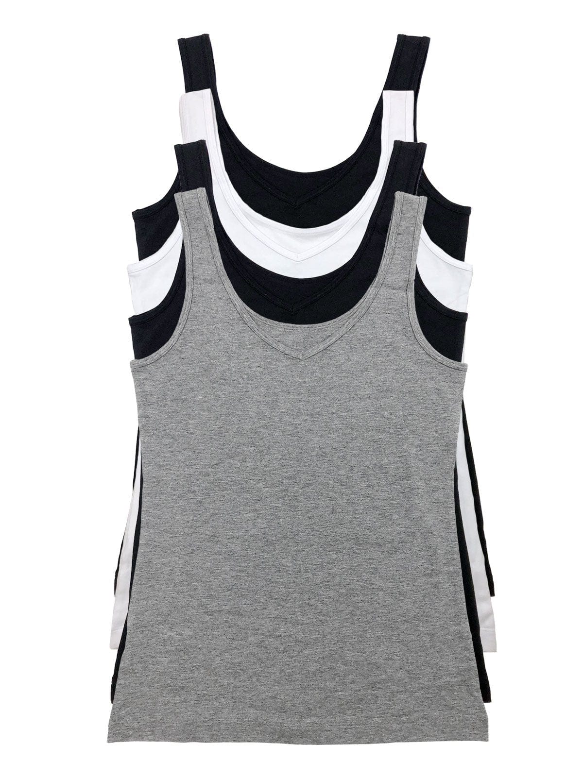 Felina Cotton Modal Stretch Reversible Tank Top 4-Pack - Basics