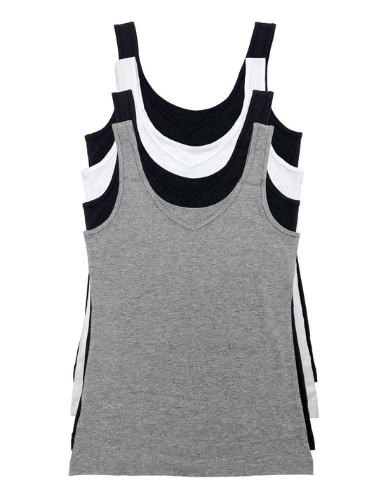 Felina Cotton Modal Stretch Reversible Tank Top 4-Pack - Basics