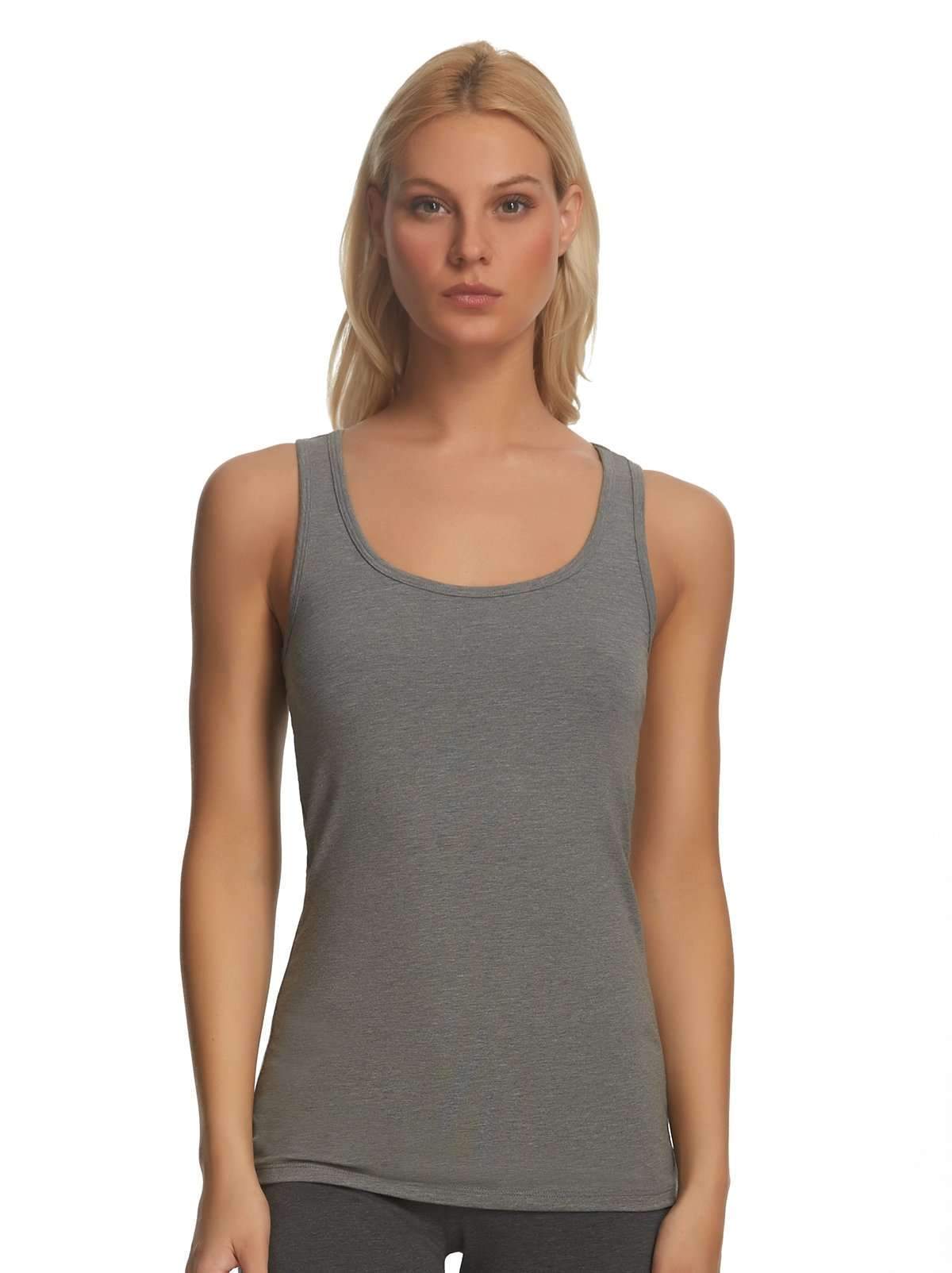 Felina Cotton Modal Stretch Layering Tank Top 3-Pack - Gray Plum Vintage Indigo