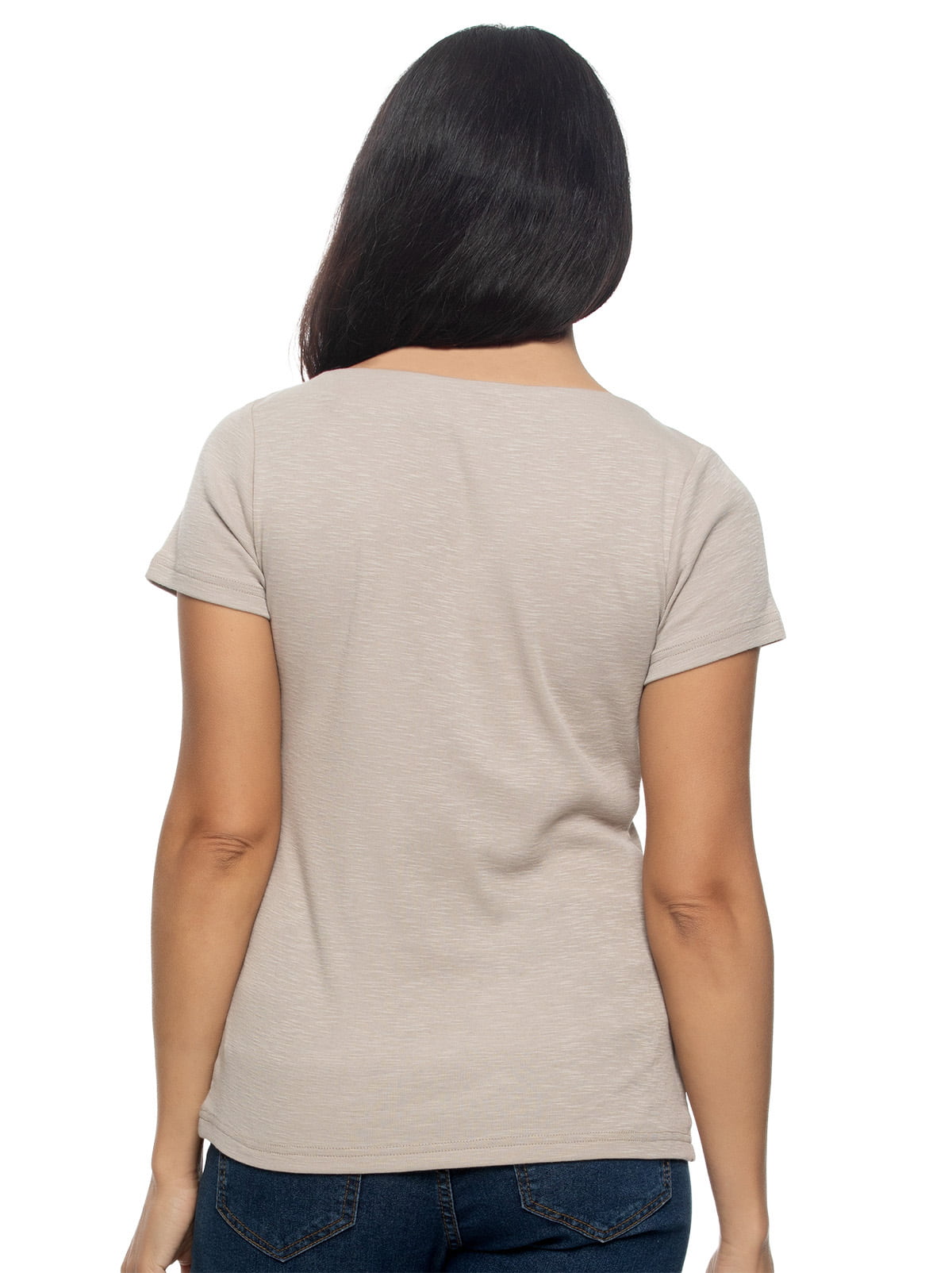 Felina Slub Jersey Boatneck T-Shirt - Oatmeal