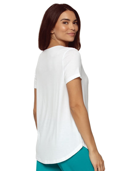 Felina So Smooth Modal Scoop Neck Tee - White