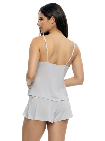Felina Jezebel by Felina Myrna Modal & Lace Sleepwear Set - Evening Haze