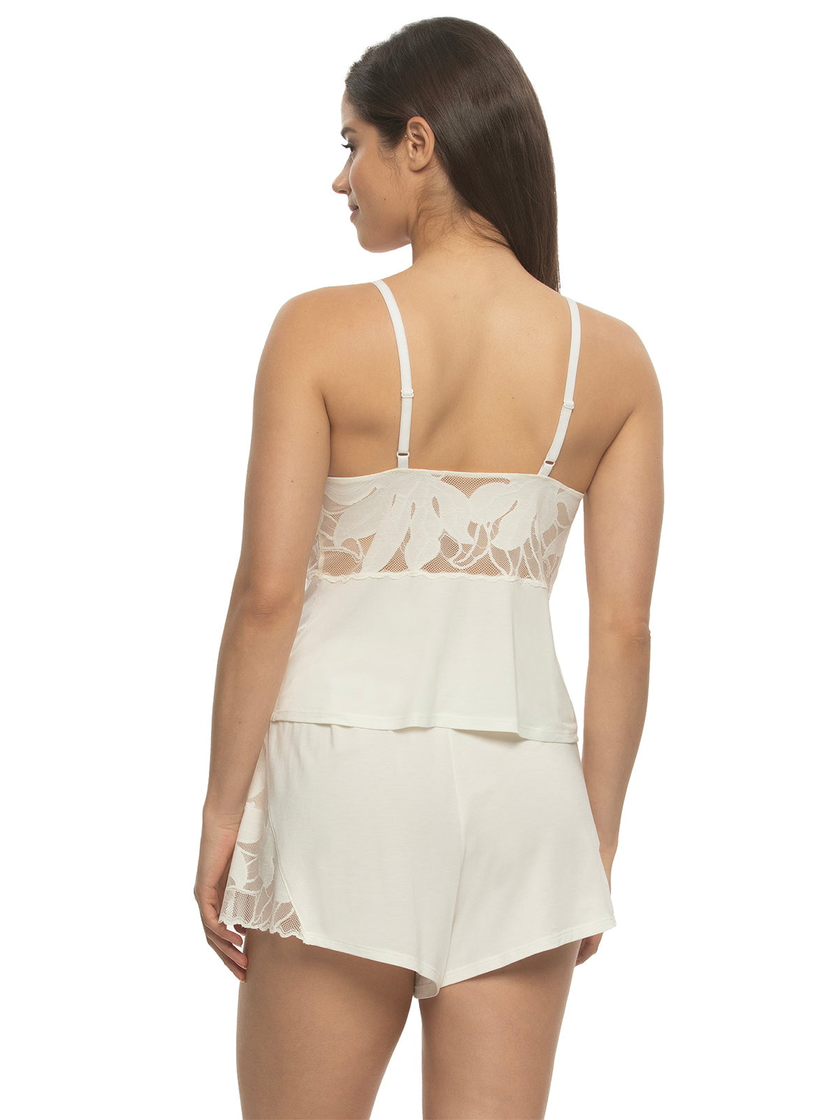 Felina Annalisa Shorts & Cami Pajama Set - Whisper White